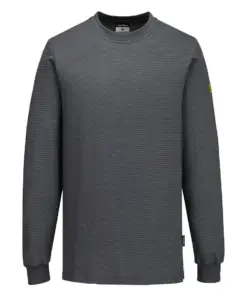 Portwest AS22 Anti-Static ESD T-Shirt Long Sleeve in Zoom Grey