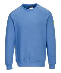Portwest AS24 Anti-Static ESD Sweatshirt in Hamilton Blue