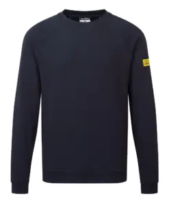 Portwest AS24 Anti-Static ESD Sweatshirt in Navy