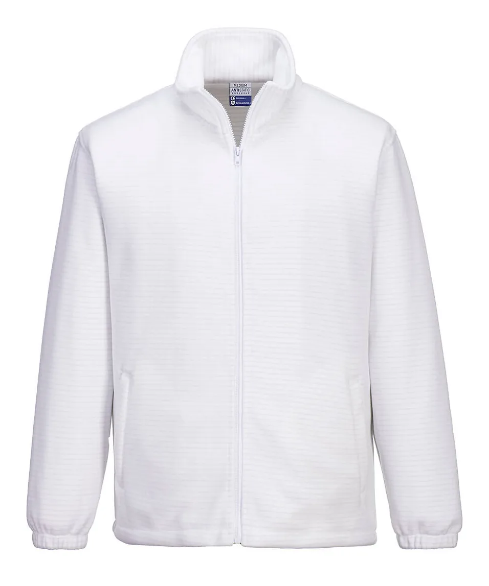 Portwest AS26 Anti-Static ESD Fleece in White