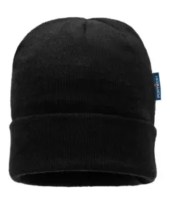 Portwest B013 Insulated Knit Beanie in Black