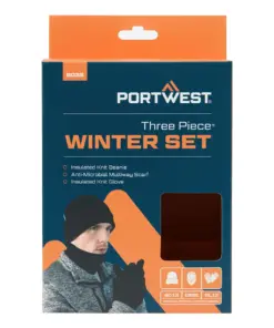Portwest B035 Winter Accessory Set in Black
