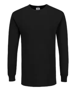 Portwest B123 Thermal T-Shirt Long Sleeve in Black