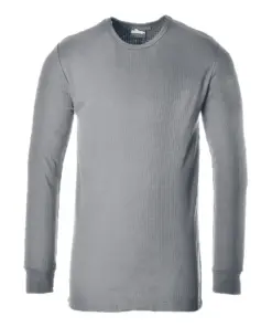 Portwest B123 Thermal T-Shirt Long Sleeve in Grey