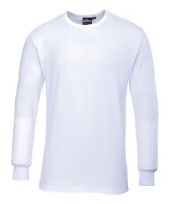 Portwest B123 Thermal T-Shirt Long Sleeve in White