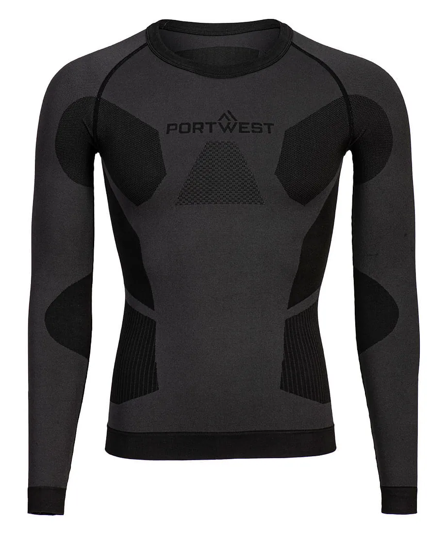 Portwest B173 Dynamic Air Baselayer Top in Charcoal