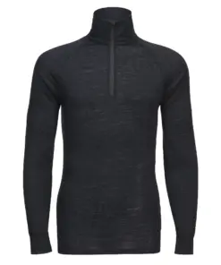 Portwest B184 Merino Wool 1/4 Zip Baselayer Top in Black