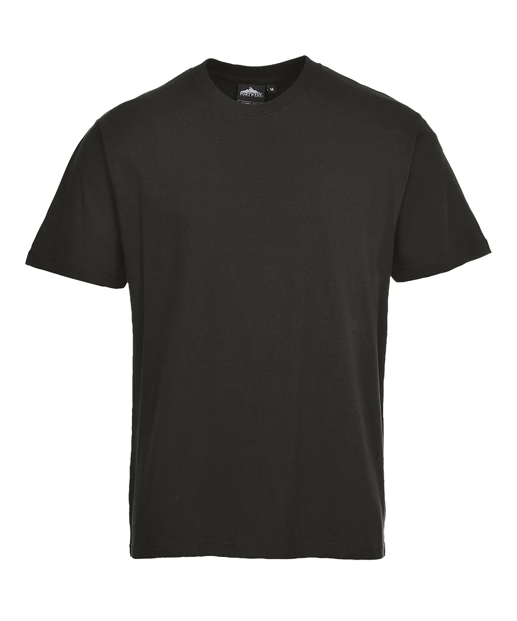 Portwest B195 Turin Cotton T-Shirt Short Sleeve in Black