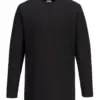 Portwest B196 Cotton T-Shirt Long Sleeve in Black