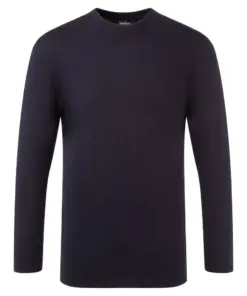 Portwest B196 Cotton T-Shirt Long Sleeve in Navy