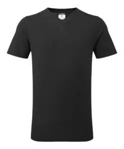 Portwest B197 V-Neck Cotton T-Shirt Short Sleeve in Black