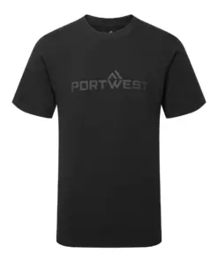 Portwest B198 Portwest Cotton T-Shirt Short Sleeve in Black