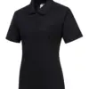 Portwest B209 Naples Women's Polo Shirt Short Sleeve in Black