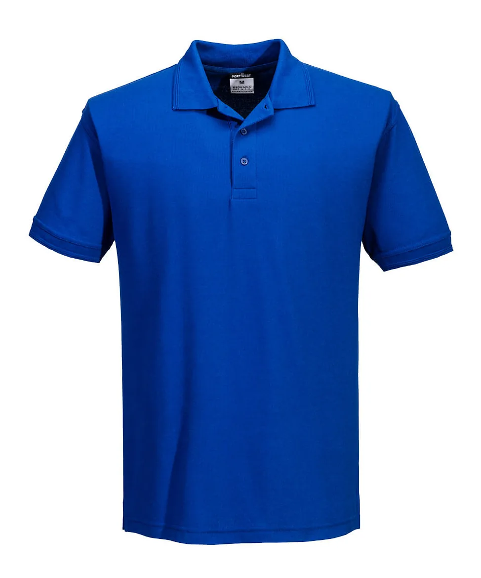 Portwest B210 Naples Polo Shirt Short Sleeve in Royal Blue