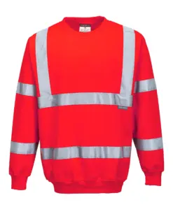 Portwest B303 Hi-Vis Sweatshirt in Red