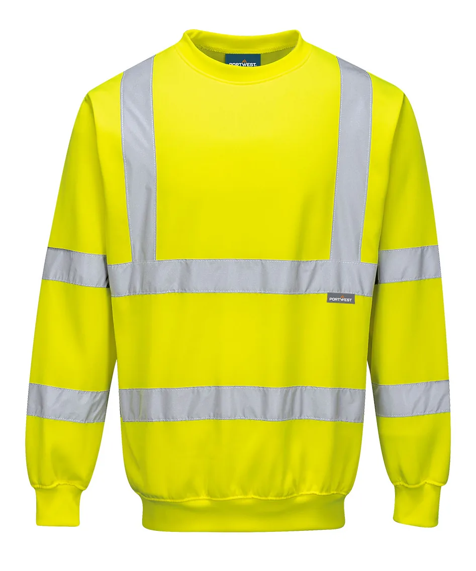 Portwest B303 Hi-Vis Sweatshirt in Yellow