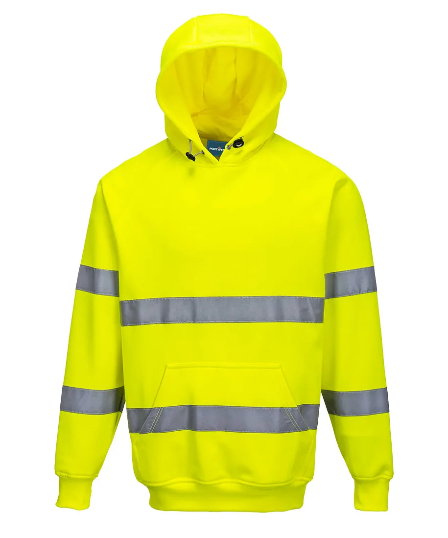Portwest B304 Hi-Vis Hoodie in Yellow