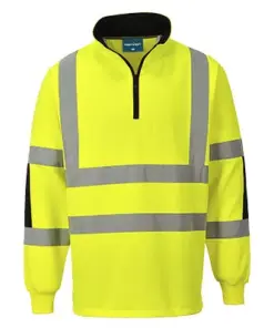 Portwest B308 Xenon Hi-Vis Rugby Shirt in Yellow