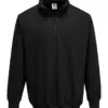 Portwest B309 Sorrento 1/4 Zip Neck Sweatshirt in Black