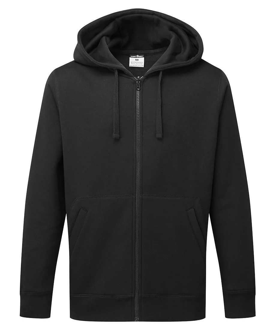 Portwest B312 Zipped Hoodie in Black