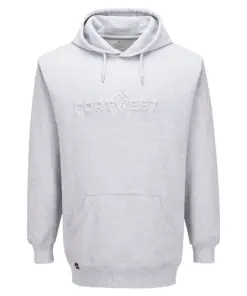 Portwest B331 Portwest Embossed Hoodie in Heather Grey