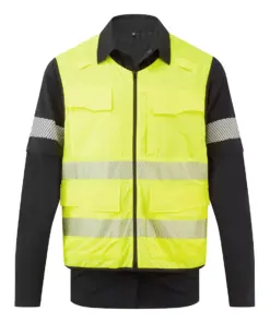 Portwest BX322 Ultimate Modular Hi-Vis 6-in-1 Shirt in Black/Yellow