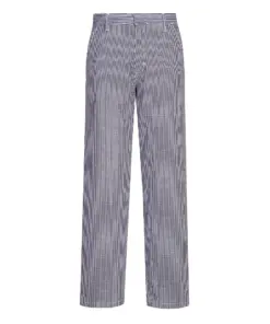 Portwest C075 Chef's Barnet Trousers in Blue Check