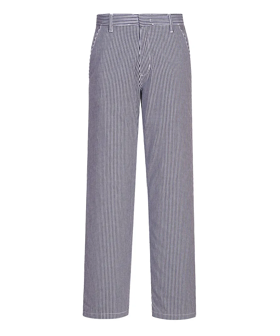 Portwest C075 Chef's Barnet Trousers in Blue Check