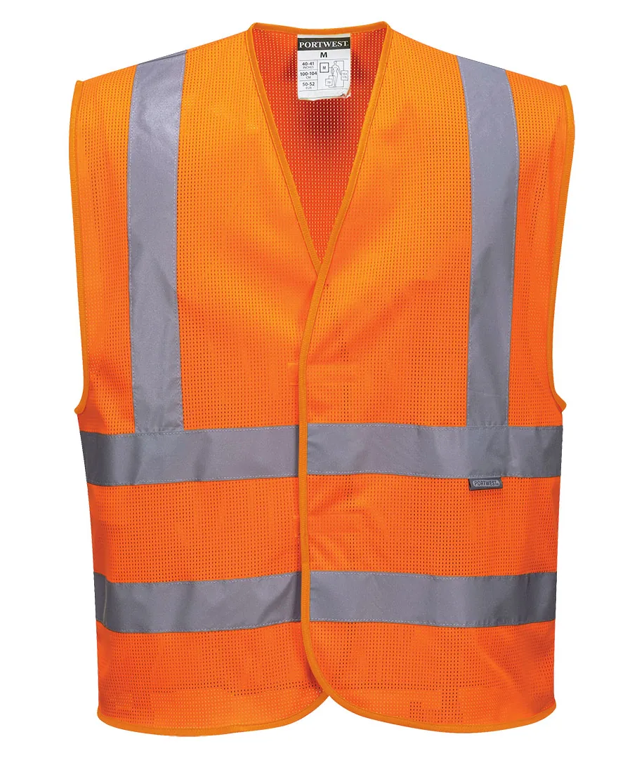 Portwest C370 Hi-Vis Mesh Band and Brace Vest in Orange