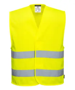Portwest C374 Hi-Vis Mesh Two Band Vest in Yellow