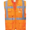 Portwest C376 Athens Hi-Vis Mesh Executive Vest in Orange
