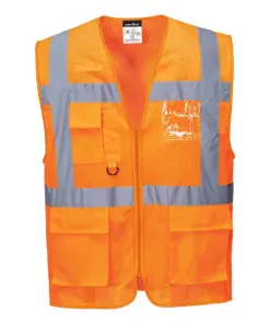 Portwest C376 Athens Hi-Vis Mesh Executive Vest in Orange