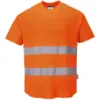 Portwest C394 Hi-Vis Cotton Comfort Mesh Insert T-Shirt Short Sleeve in Orange