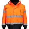Portwest C465 Hi-Vis 3-in-1 Contrast Bomber Jacket in Orange/Navy