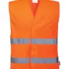 Portwest C474 Hi-Vis Two Band Vest in Orange