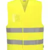 Portwest C475 Hi-Vis Two Band Dual ID Holder Vest in Yellow