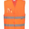 Portwest C494 Hi-Vis Half Mesh Two Band Vest in Orange