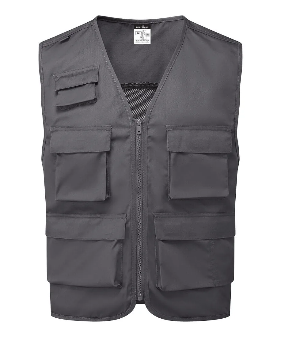 Portwest C704 Work Vest in Metal Grey