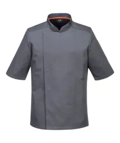 Portwest C738 Chef's Mesh Air Pro Jacket Short Sleeve in Slate Grey