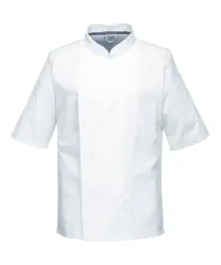 Portwest C738 Chef's Mesh Air Pro Jacket Short Sleeve in White