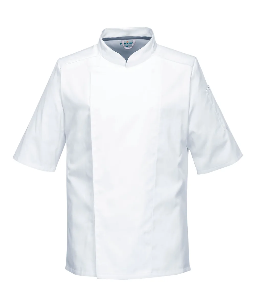 Portwest C738 Chef's Mesh Air Pro Jacket Short Sleeve in White
