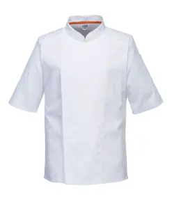 Portwest C746 Chef's Mesh Air Pro Stretch Jacket Short Sleeve in White