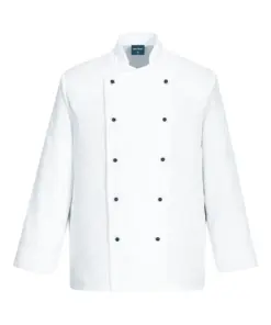 Portwest C834 Chef's Somerset Jacket Long Sleeve in White