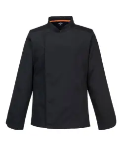 Portwest C838 Chef's Mesh Air Pro Jacket Long Sleeve in Black