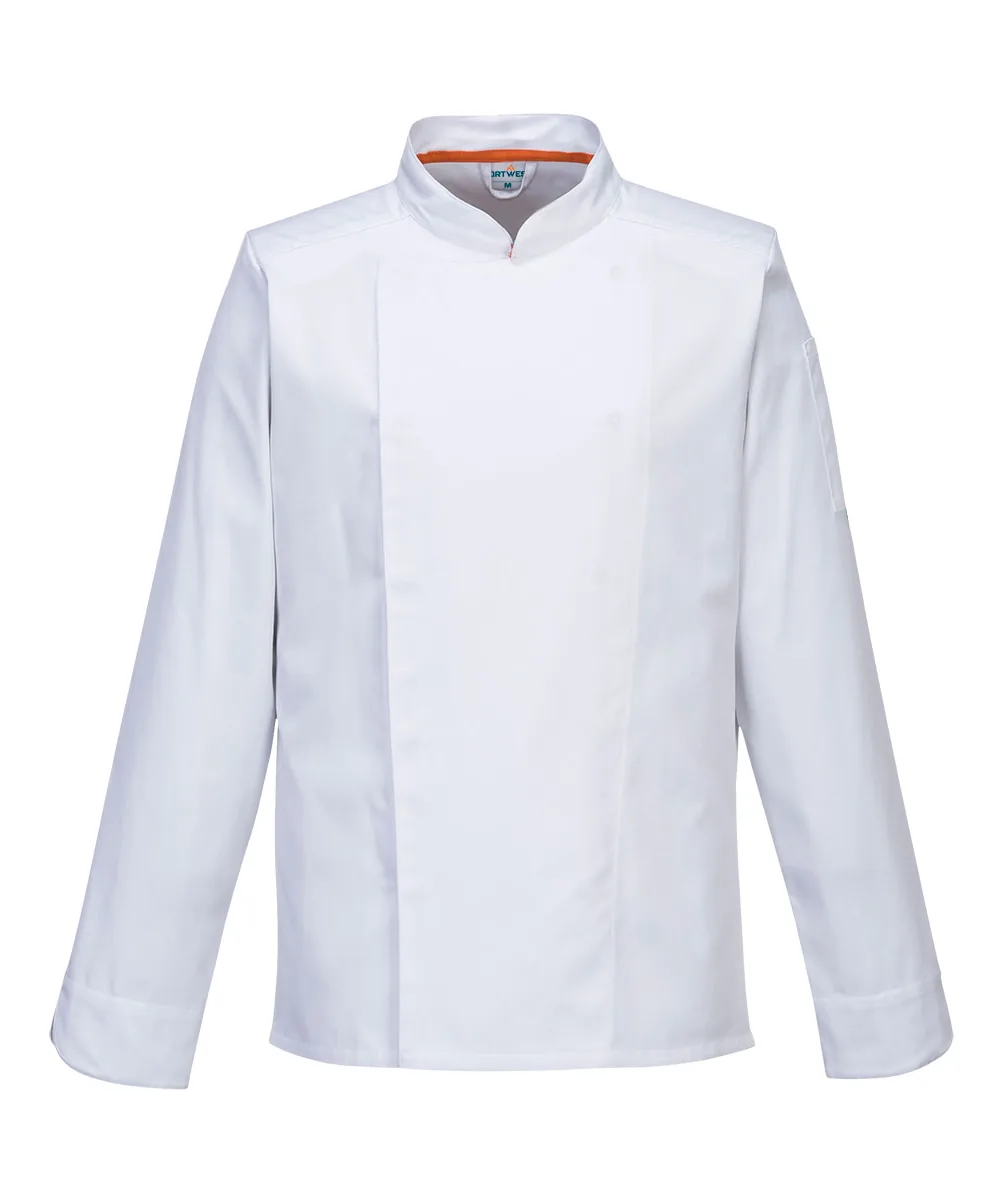 Portwest C838 Chef's Mesh Air Pro Jacket Long Sleeve in White