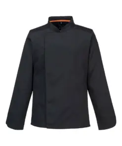 Portwest C846 Chef's Mesh Air Pro Stretch Jacket Long Sleeve in Black