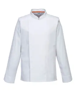 Portwest C846 Chef's Mesh Air Pro Stretch Jacket Long Sleeve in White