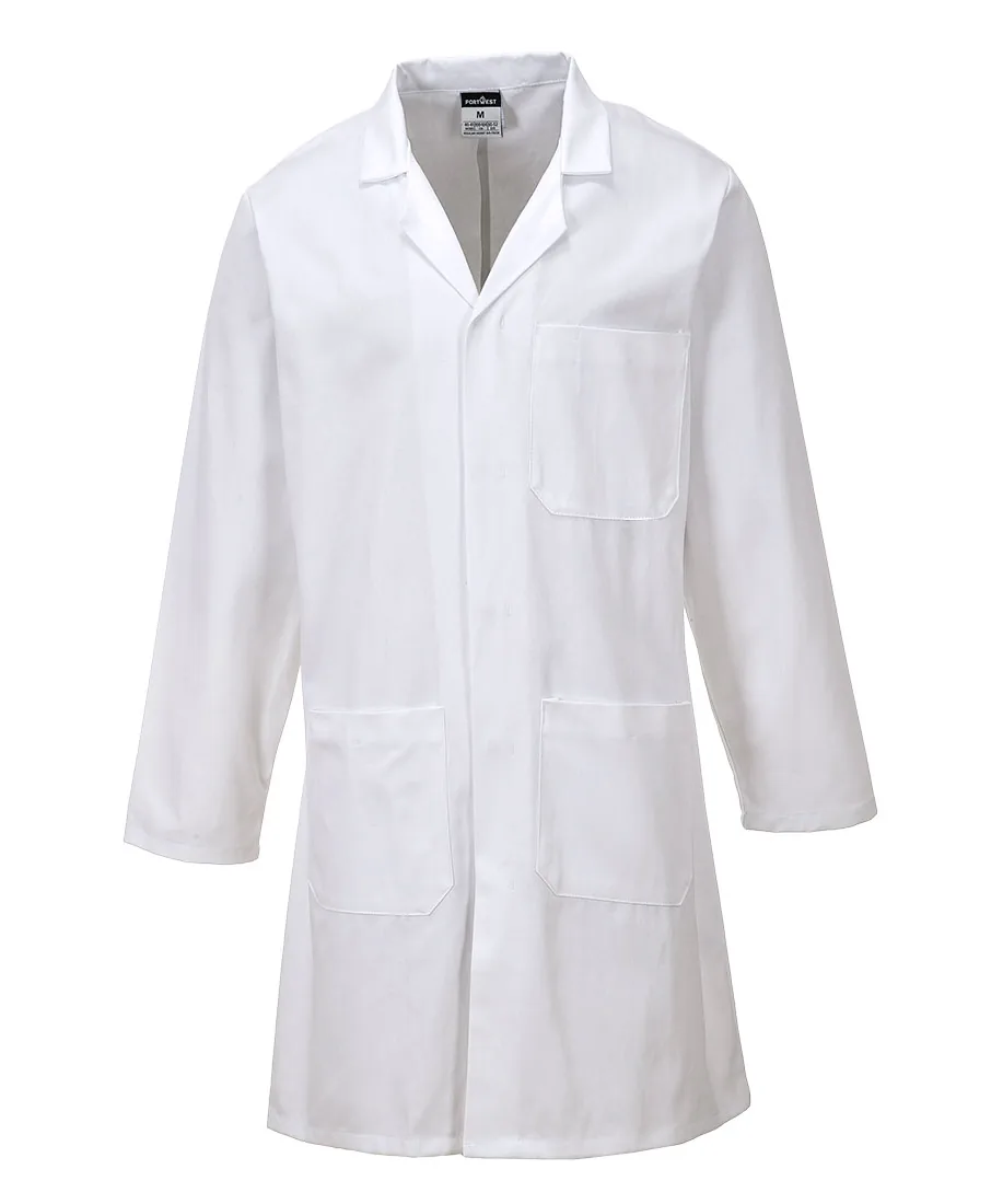 Portwest C851 Standard Cotton Coat in White