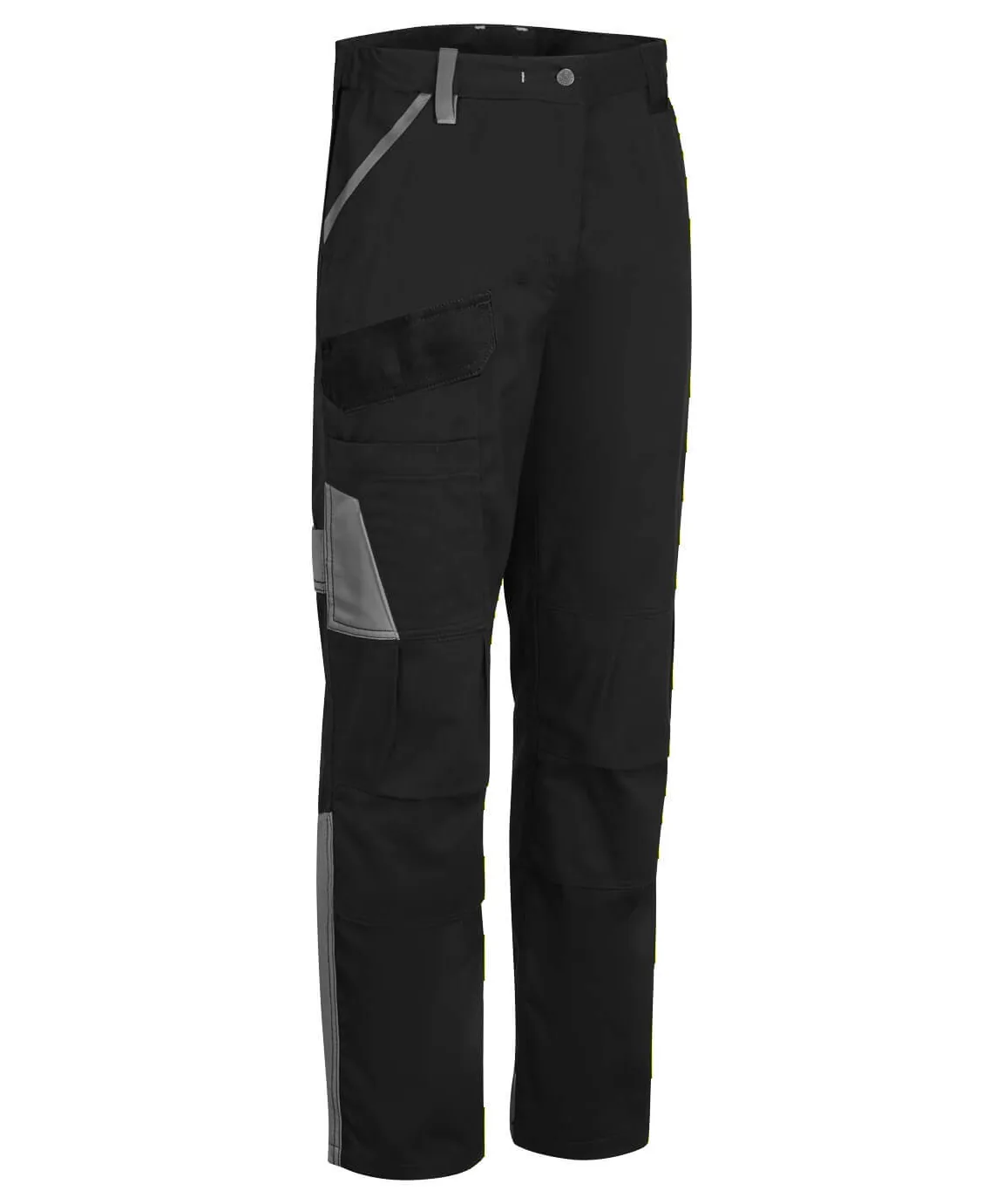Portwest CD111 WX1 Two Tone Cotton Work Trousers in Black/Grey