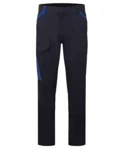 Portwest CD111 WX1 Two Tone Cotton Work Trousers in Navy/Royal